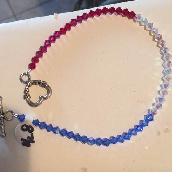 Custom Made Swarovski Ankle Bracelet - Picture 1 of 1